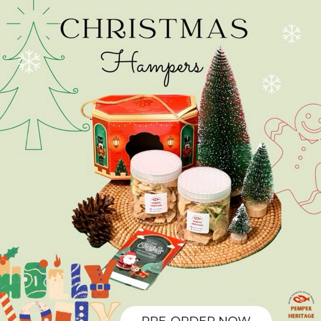 

Hampers Parcel Bingkisan Natal Christmas Gift Pempek Palembang Ikan Tenggiri Crispy Panggang Glutten Free