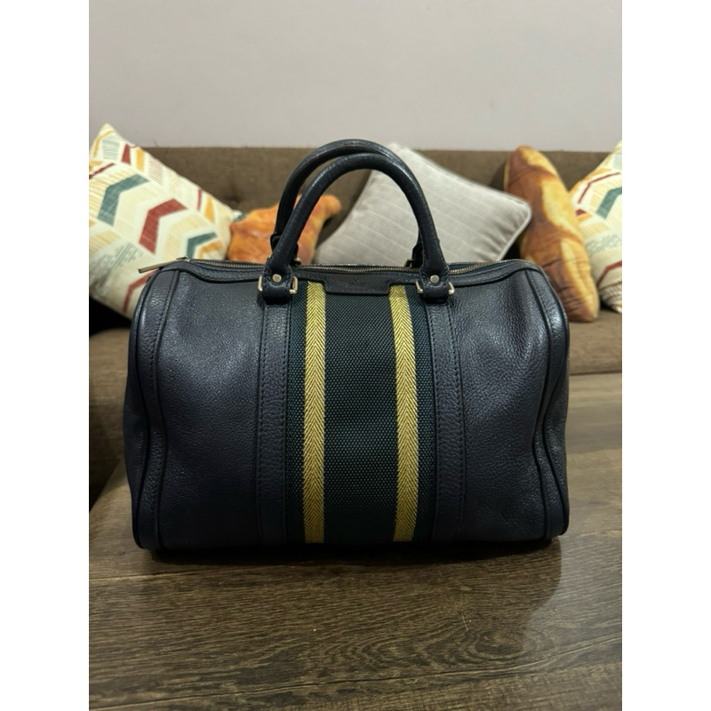 Gucci leather medium web boston