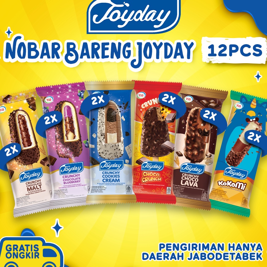 

KODE YFH025 Joyday Ice Cream Package Nobar Bareng Joyday - Isi 12 pcs Eskrim Mix