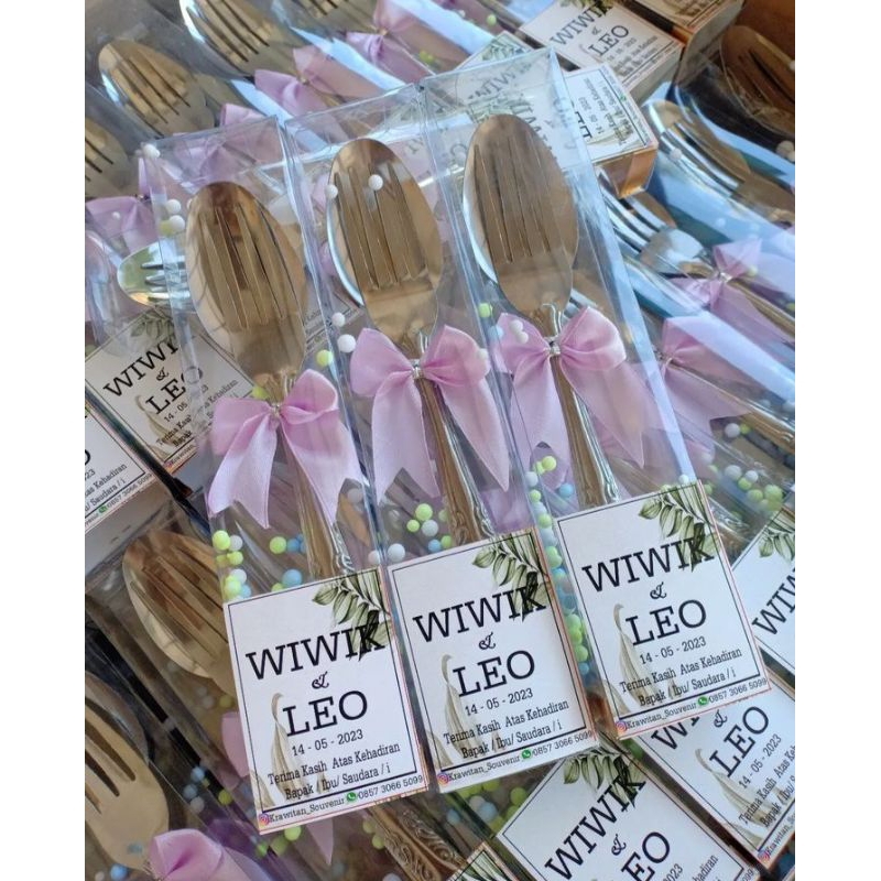 Souvenir Sendok Garpu/Sendok Garpu stainlish/kemas Mika
