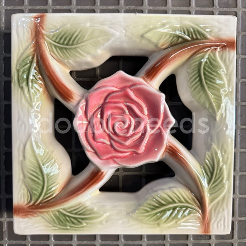 LOSTER KERAMIK BUNGA MAWAR / ROASTER KERAMIK / ANGIN-ANGIN DINDING