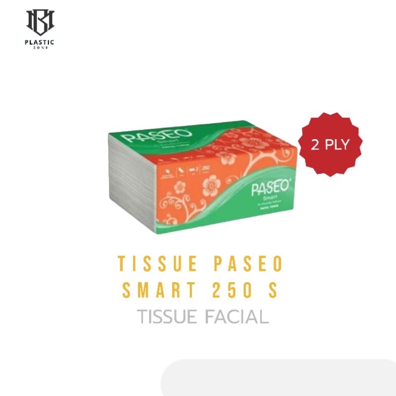 TISSUE PASEO SMART FACIAL 250 SHEETS 2 PLY/TISSUE FACIAL PASEO SMART