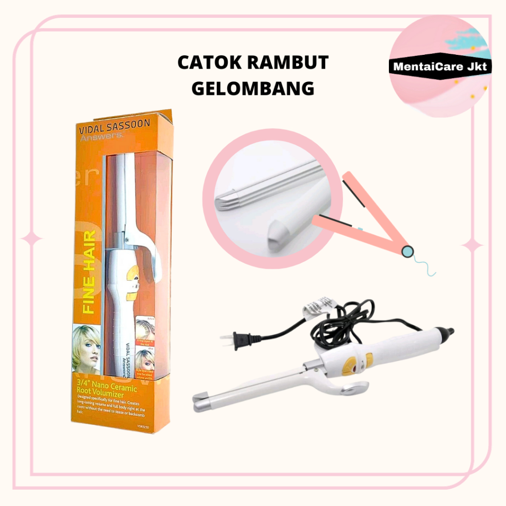 Promo Vidal Sassoon Catokan Rambut Curly Gelombang Curling iron