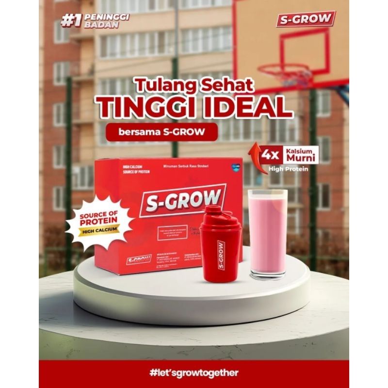 SGROW SUPLEMEN PENINGGI BADAN, TULANG, JANTUNG SEHAT ASLI TERPERCAYA,ORIGINAL 100℅ ,TERHALAL, TERBAI