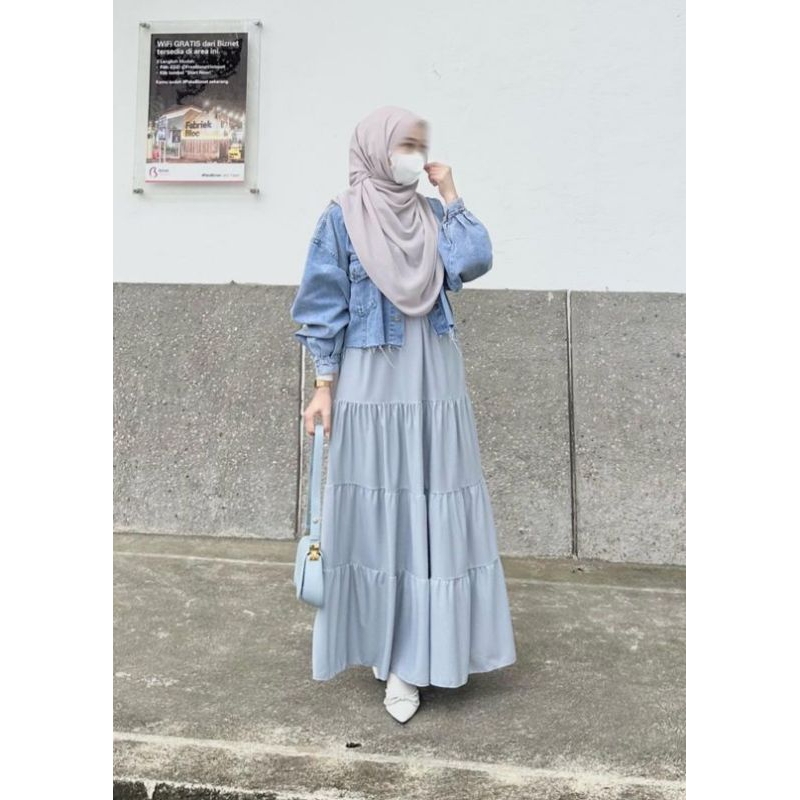 INNER DRESS SUSUN // Dalaman Gamis tanpa lengan // iner dress rempel premium