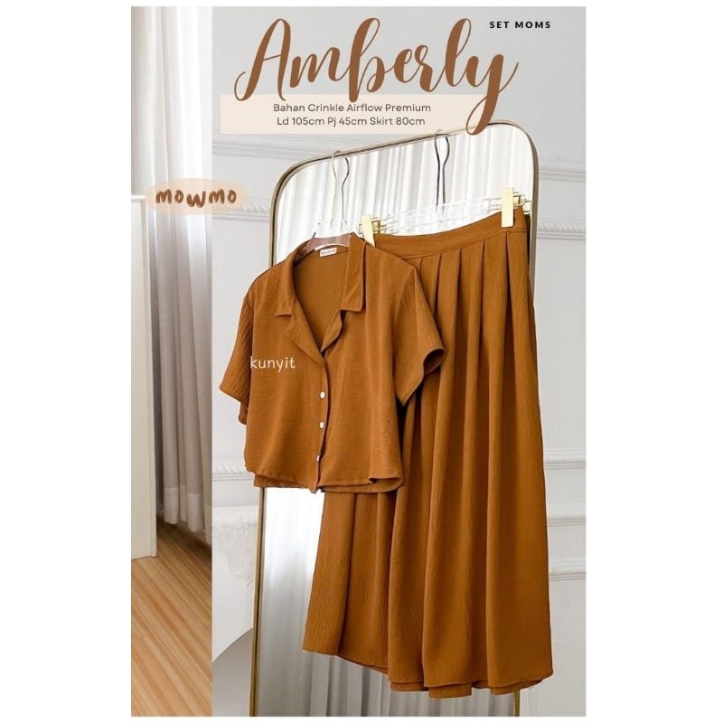 AMBERLY SET(blouse crop&rok swing2)