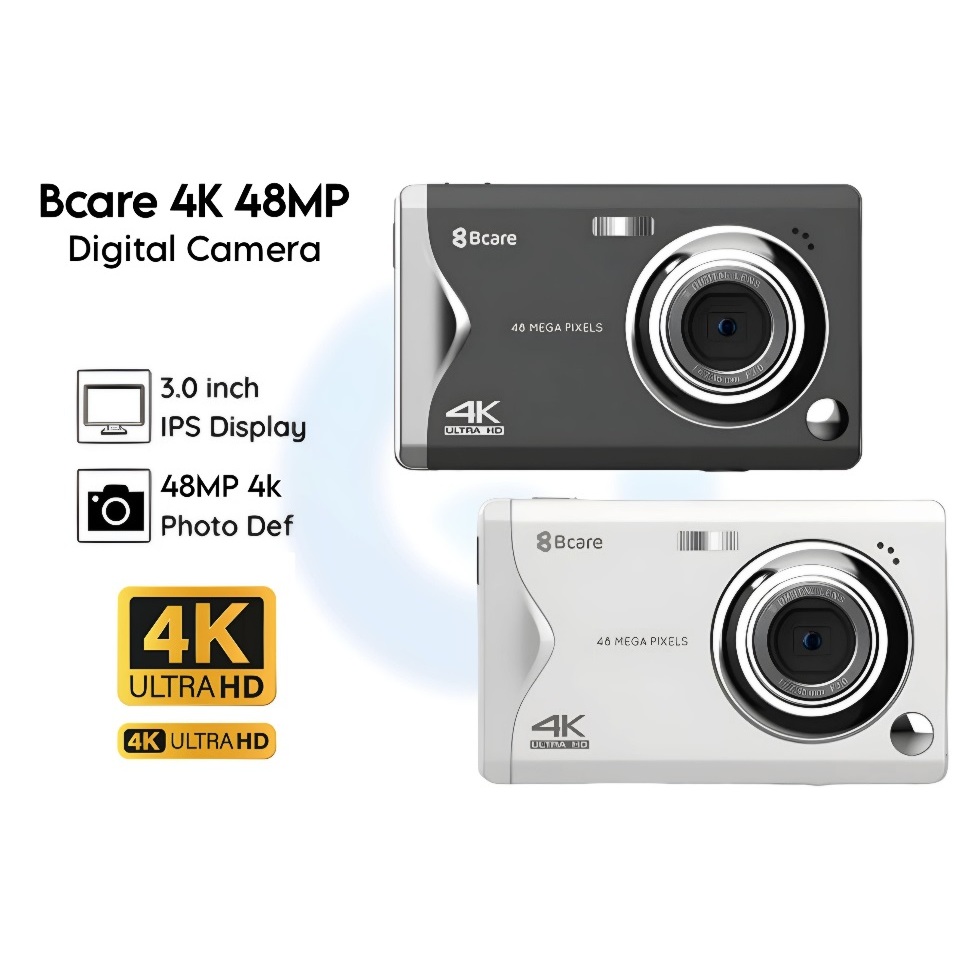 Mirrorless Digital Camera 48MP - Digital Kamera Pocket 4K 48 MP (Bcare )