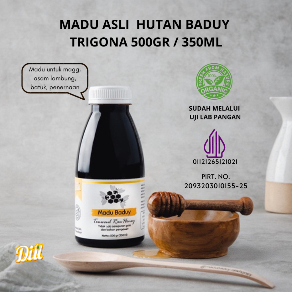 

Madu Murni Asli / Madu hutan / Madu Hitam Trigona 350ml/ 500gr