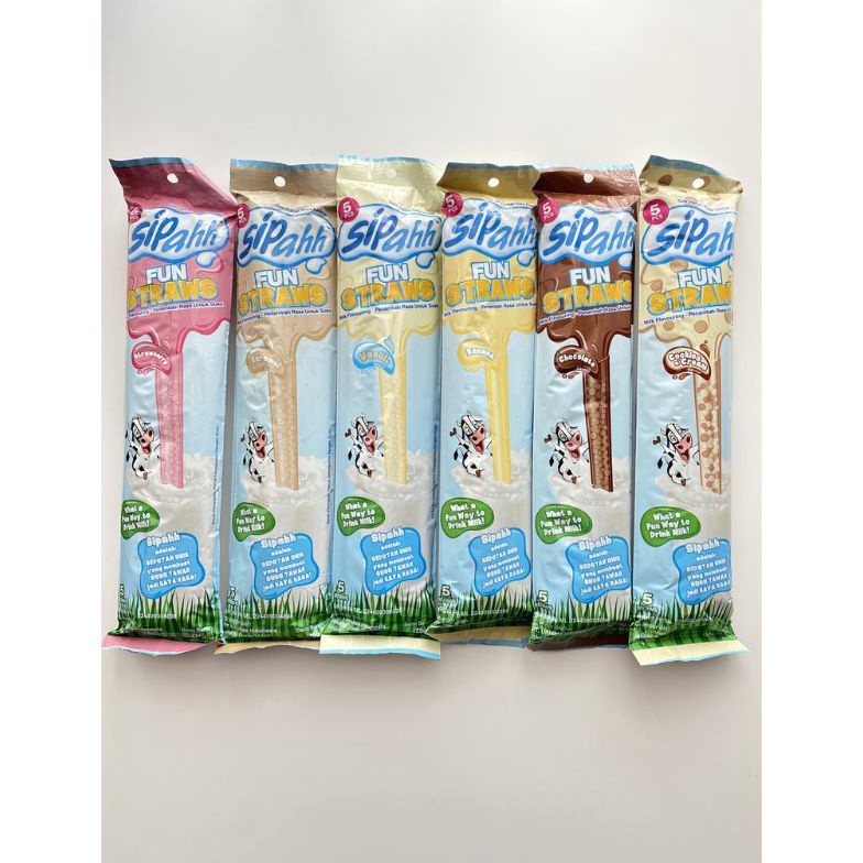 

[✥I63&] sipahh fun straw pack 5s sedotan berbagai varian isi 5 sedotan less sugar [126]