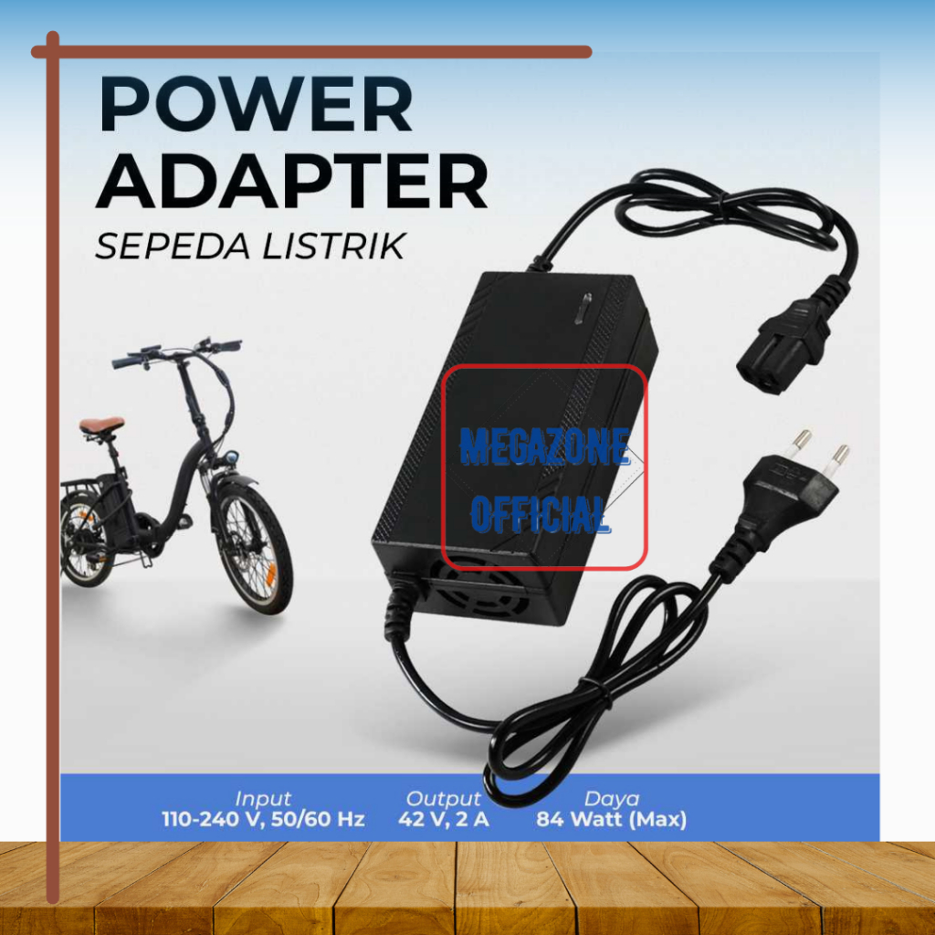 Adaptor Charger cas aki Baterai Converter casan Sepeda Listrik 42V 2A - 36V2A