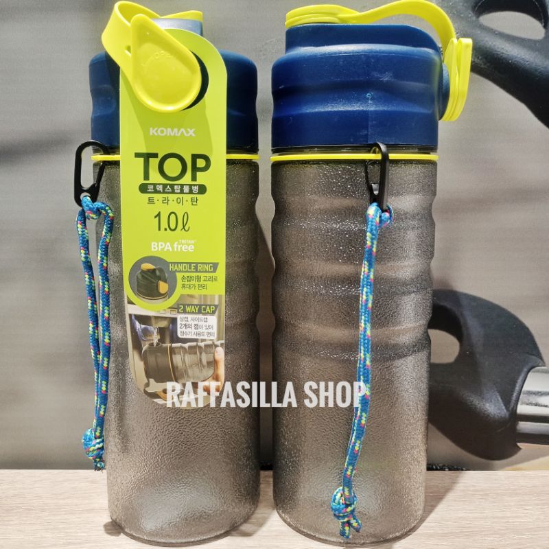 Komax Top Botol Minum 1.0L Water Bottle 2 Way Cap Handle Ring Korea BPAfree