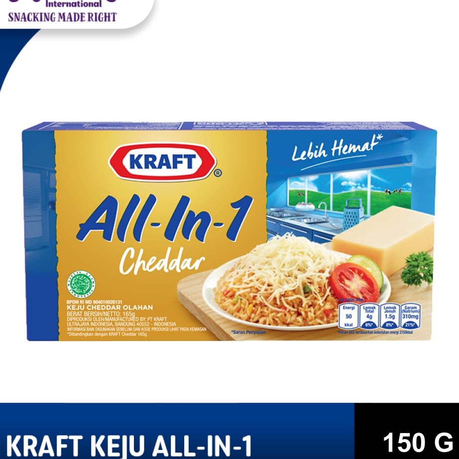 

MODEL QRA520 Kraft Keju All in 1 Box 150g Untuk Kue dan Burger