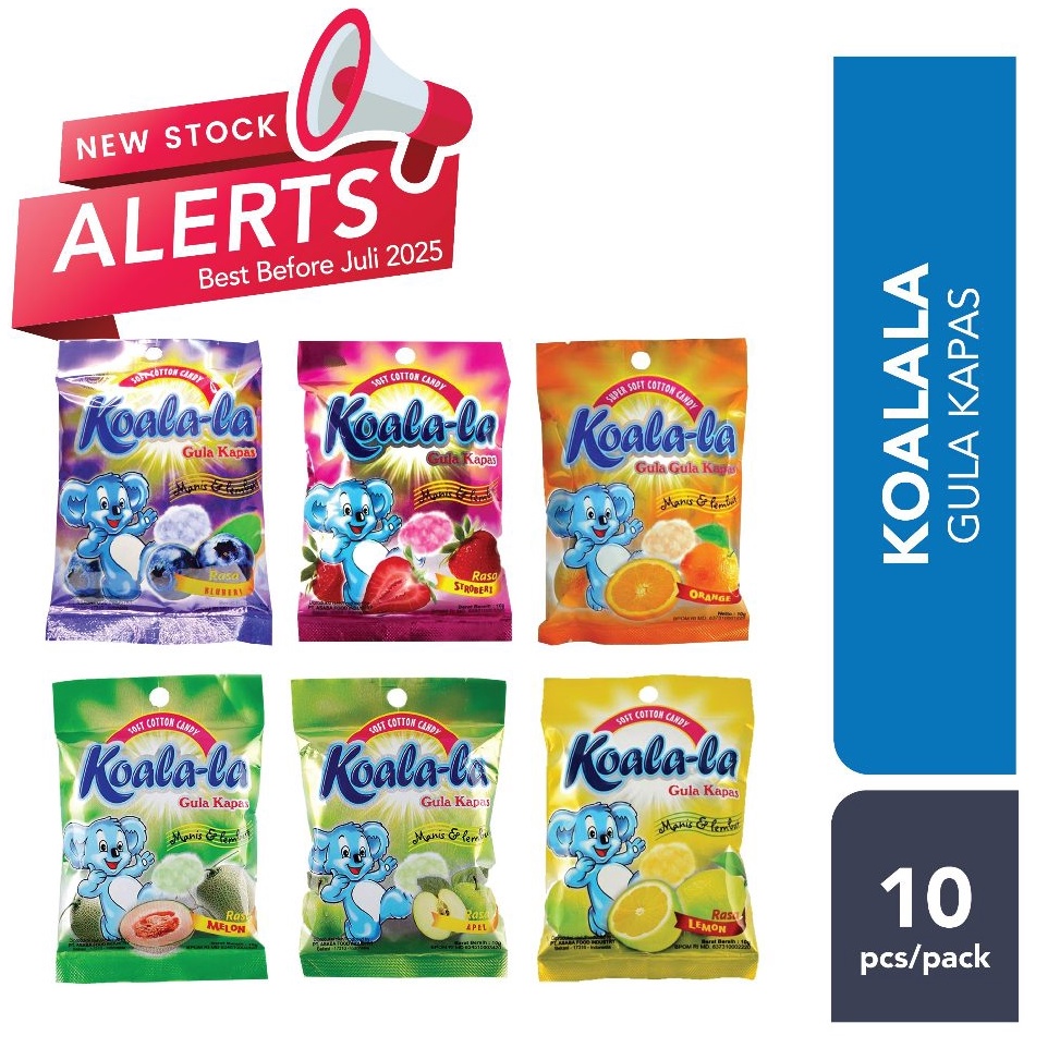 

V8D Permen Kapas Koala-la / Koalala (1pack isi 10 pcs) Bst Terlaris