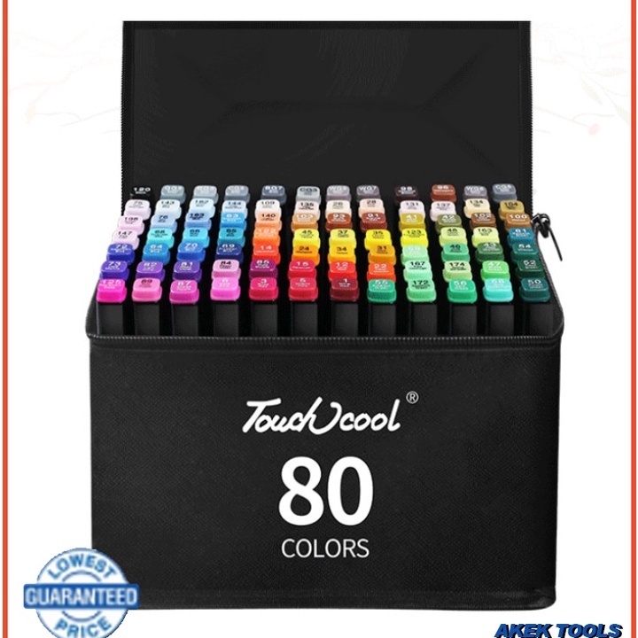 

[✰C17➤] （Ready+Bisa dikirim hari ini）Touch 60/80 Color Sketch Pen Universal Double-ended Marker Set Animated Marker Sketch Pen Only today