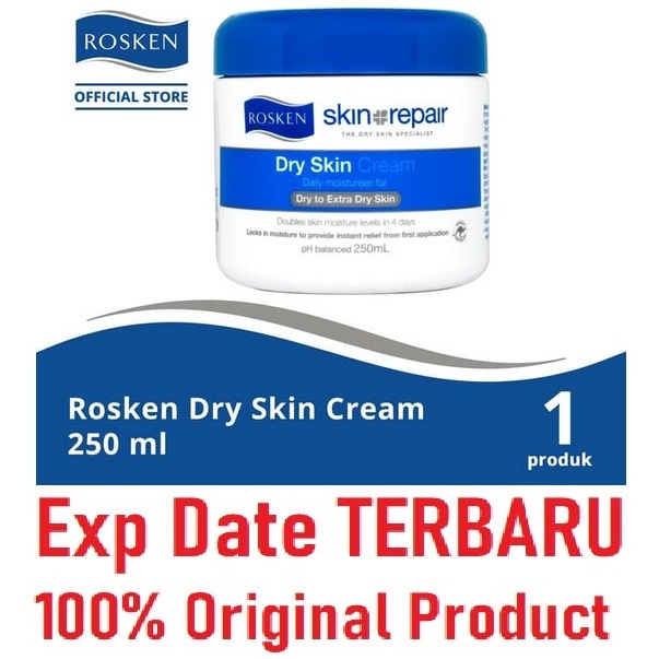 Exp May 2026 Rosken Skin Repair Dry Skin Cream Dry To Extra Dry Skin 250ml Double Skin Moisture Levels In 4 Days