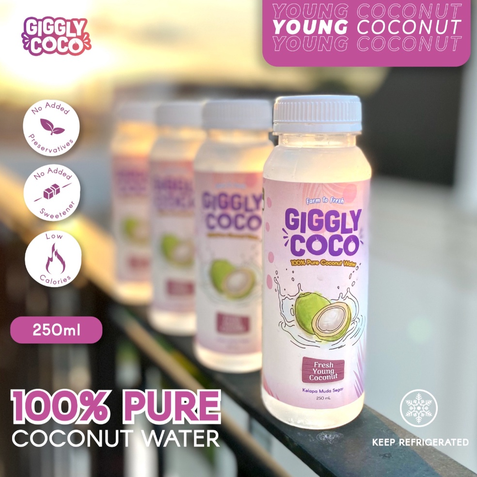 

6FPIW Giggly Coco - Pure Coconut Water / Kelapa Hijau / Muda / Thai Pandan 7197