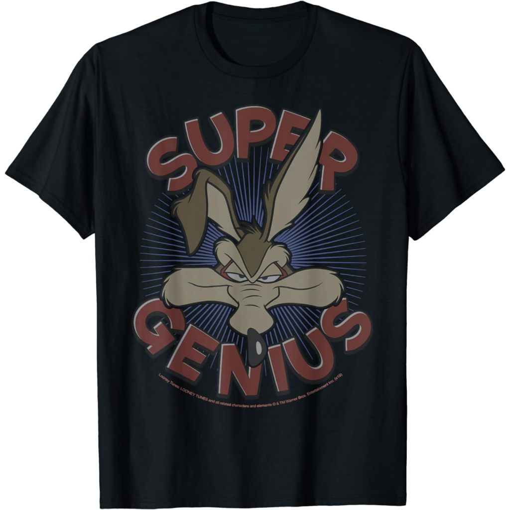 Baju Kaos Anak Distro Premium Looney Tunes Wile E. Coyote Super Genius T-Shirt