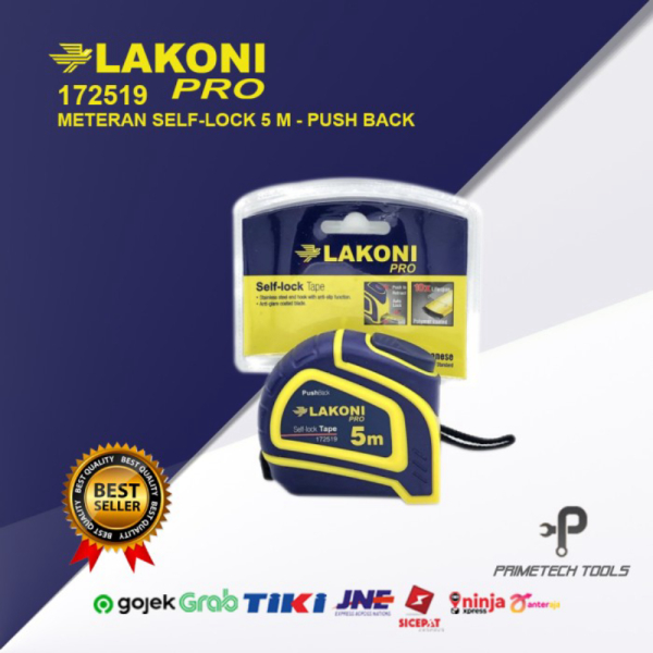 LAKONI PRO - JETJO TOOLS METERAN AUTOLOCK/ SELF LOCK - 5 M - 172519 Berkualitas