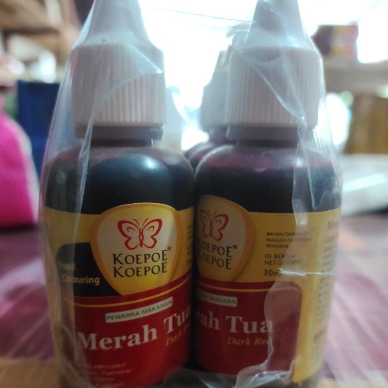 

Tinta Merah Tua Cap kupu kupu 30 ml