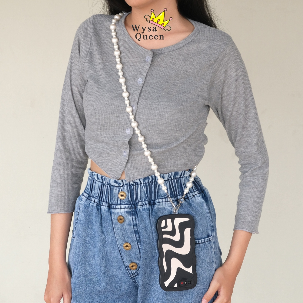 Tali Dan Gantungan Lanyard Selempang HP Mutiara Putih Aksesoris Handphone