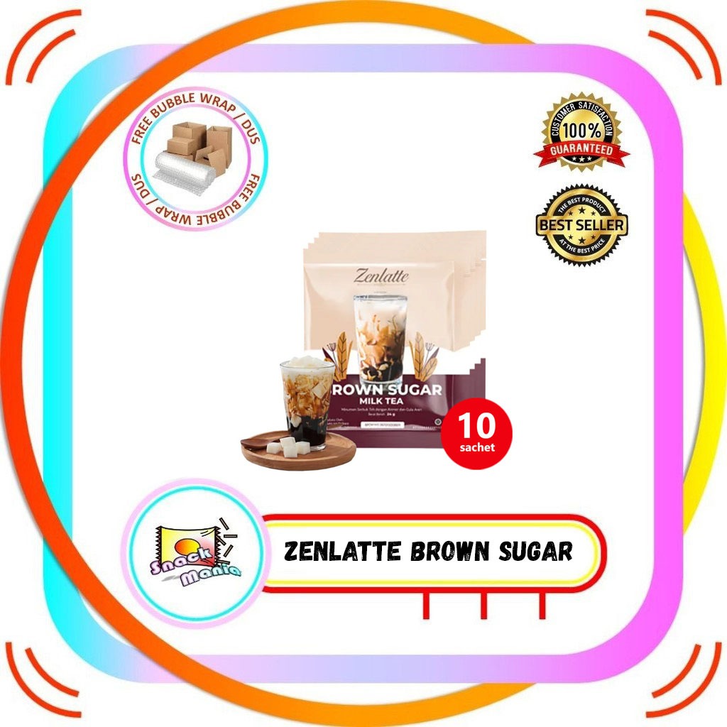 

Zenlatte Brown Sugar Milk Tea 10 Sachet x 28 gr Teh Gula Aren RENCENG