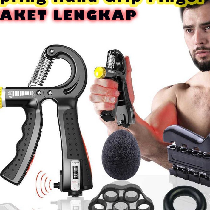Terlaris dan Termurah PAKET LENGKAP Alat Workout Olahraga GYm Melatih Otot Jari Tangan Per Spring Ha