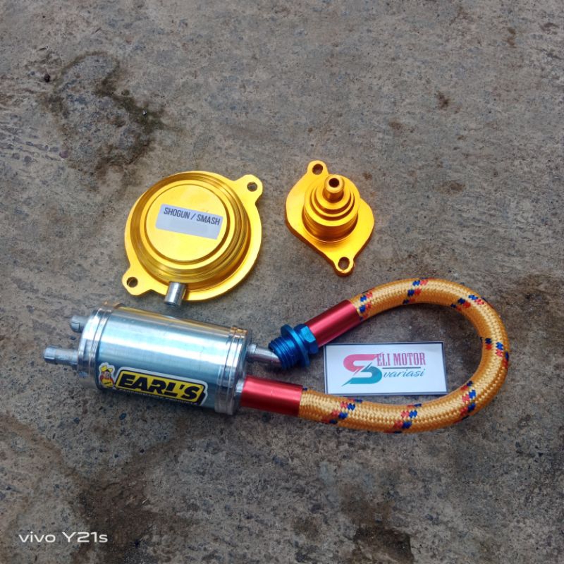 Tutup Oli Tabung Hawa Allumunium set Tutup Noken Tutup Timing Shogun 125 Smash 110 Tutup Klep Shogun