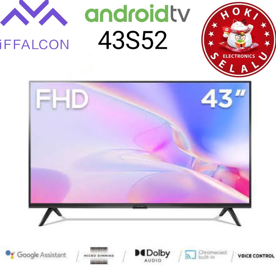 Smart Android Digital TV Iffalcon 43 Inch 43S52 Full HD Dolby HDR 10 Google Assistant