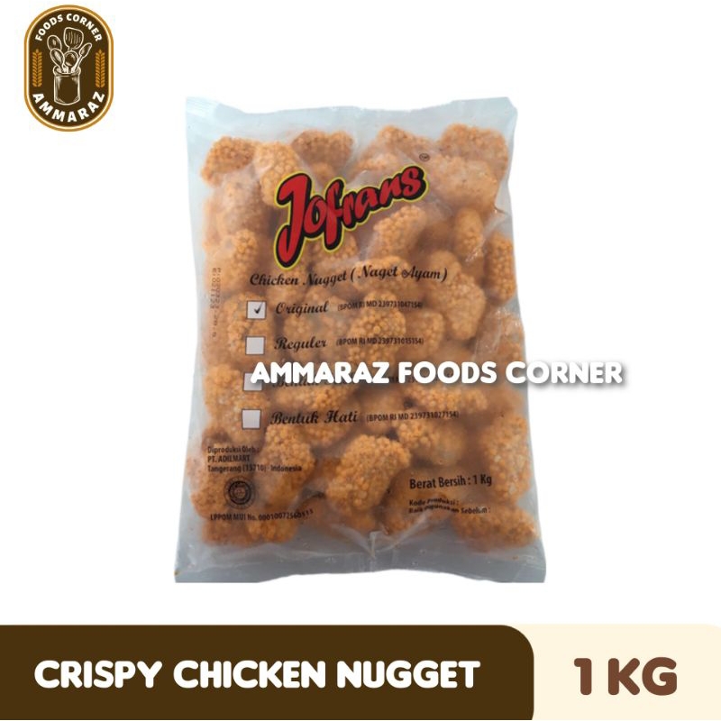 

Crispy Chicken Nugget Jofrans 1Kg Naget Ayam Krispi Original