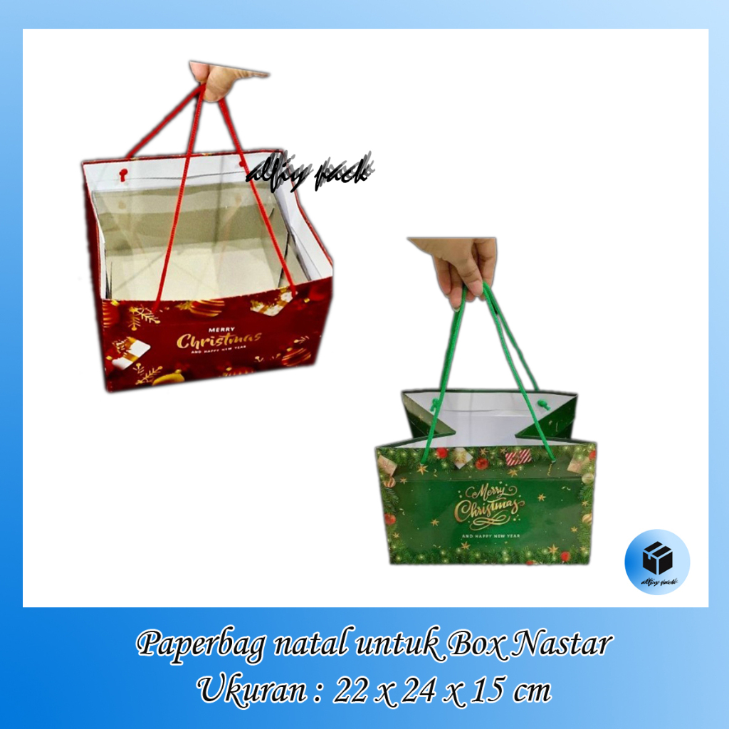 

1pack isi 5pcs PAPERBAG MERRY CHRISTMAS UKURAN 22X24X15 PAPER BAG NATAL UNTUK BOX NASTAR GOODIE BAG PACKAGING HAMPERS GIFT BOX NATAL XMAS