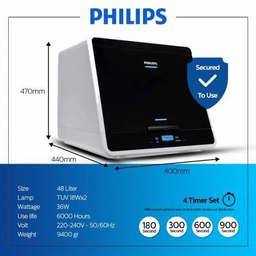Philips Lampu UVC DiPHILIPS UV-C Disinfection System 48L - UVCC090 36W