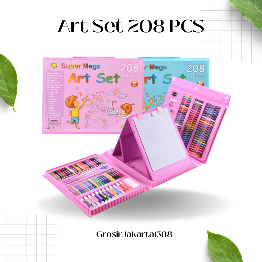 Pensil Warna Oil Pastel 208 Pcs Crayon Set / Spidol Warna Pensil Warna Lengkap 208 PCS