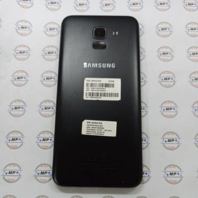 BACKCOVER BACKDOOR SAMSUNG J6 2018 (J600) BLACK ORIGINAL COPOTAN