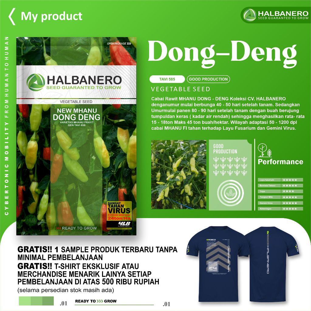 BENIH CABAI NEW MHANU DONG-DENG - HALBANERO