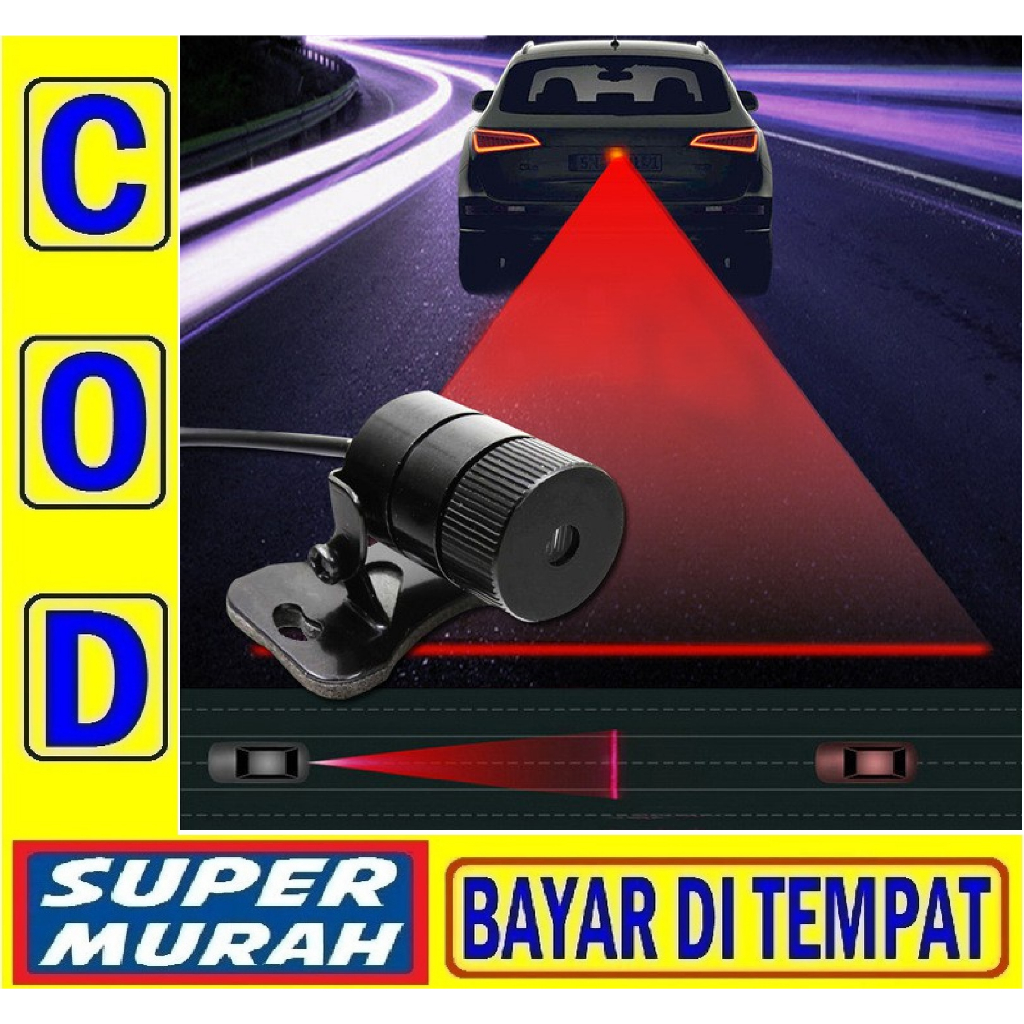 18i LAMPU LED LASER Car Laser Fog Lamp Motor Mobil Foglamp Rear Fog Light Safety