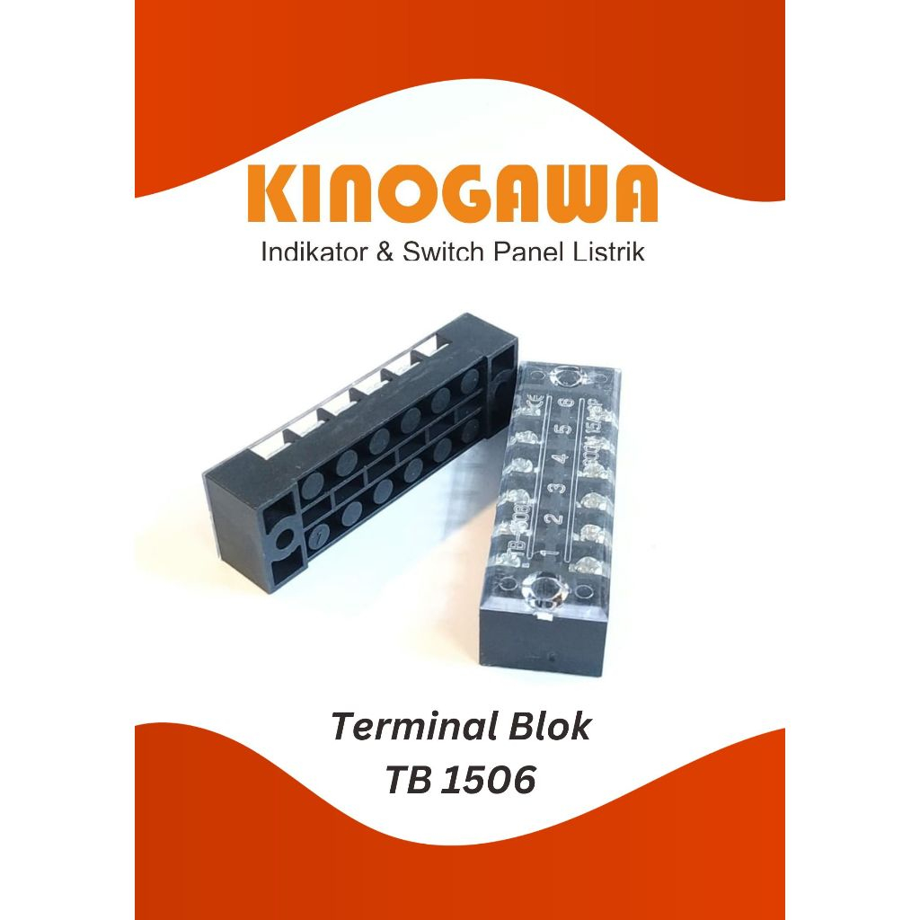 KINOGAWA TERMINAL BLOK TB- 1506 Komponen Panel Listrik Perakitan Proyek Industri Komponen Panel List