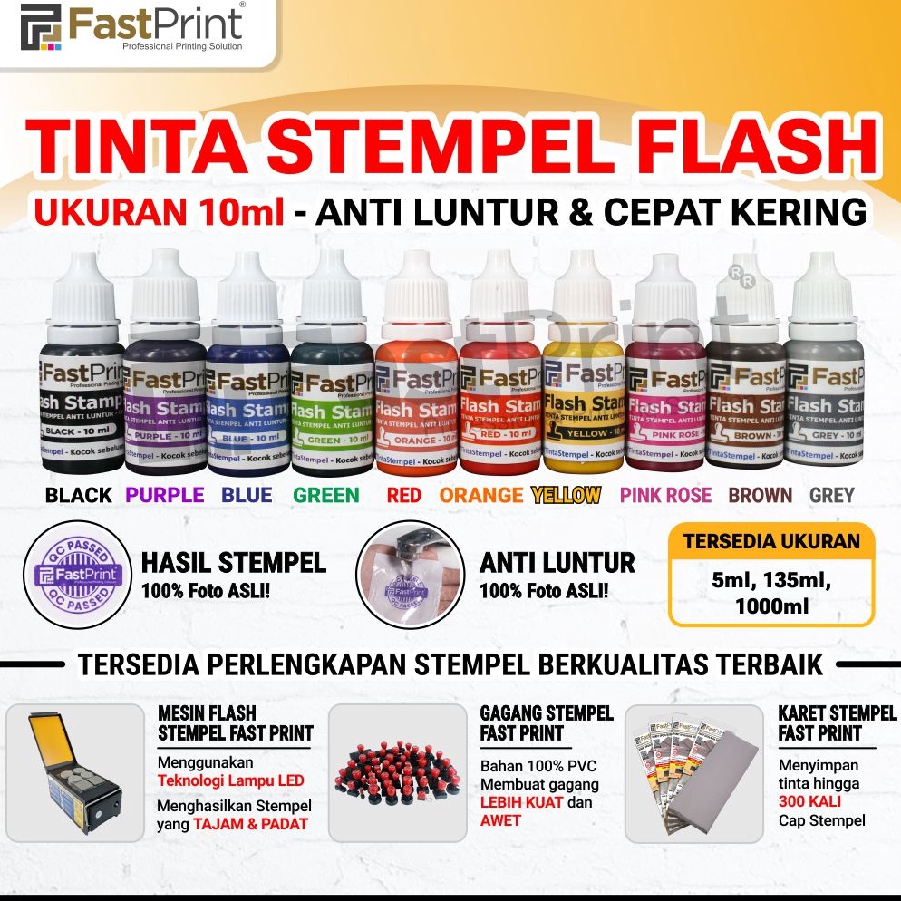 

88 Fast Print Tinta Stempel Flash Ink 10 ML ❊Terlaris