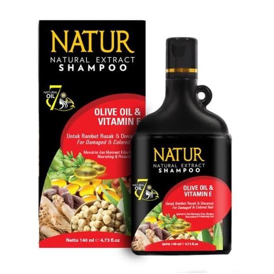 Natur Shampoo Olive Oil & Vitamin-E - Nutrisi Kilau Rambut