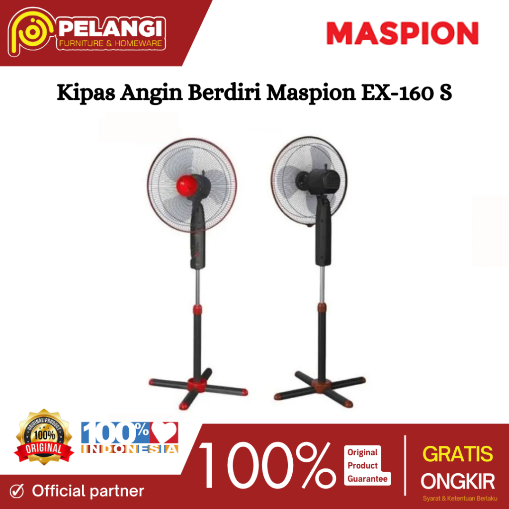Kipas Angin Berdiri Maspion EX-160 S | Kipas Angin  Maspion | Kipas Angin Berdiri | Stand Fan