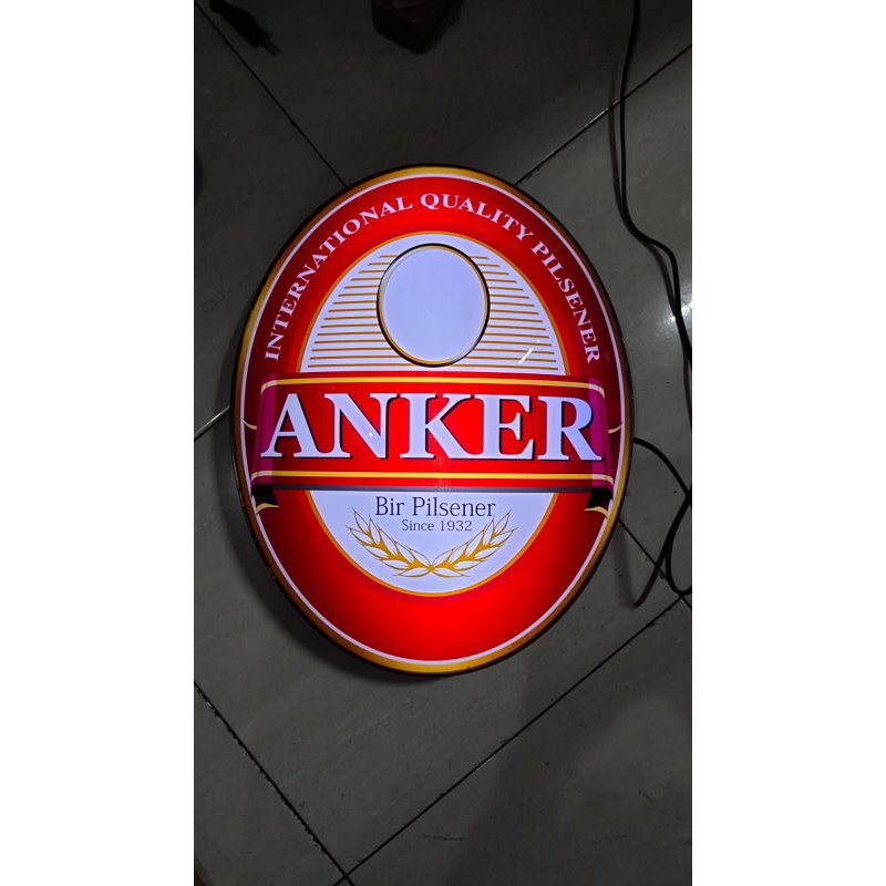 NEON BOX ANKER BIR/NEON BOX ANKER/PAJANGAN KLASIK/HIASAN ANTIK/HIASAN VINTAGE