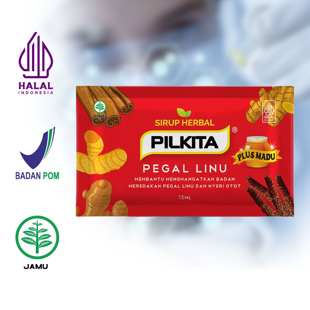 PILKITA Sirup Herbal Pegal Linu 12 Sachet Isi 15 ML Obat Suplemen Nyeri Otot dan Kesehatan Plus Madu BPOM HALAL-4