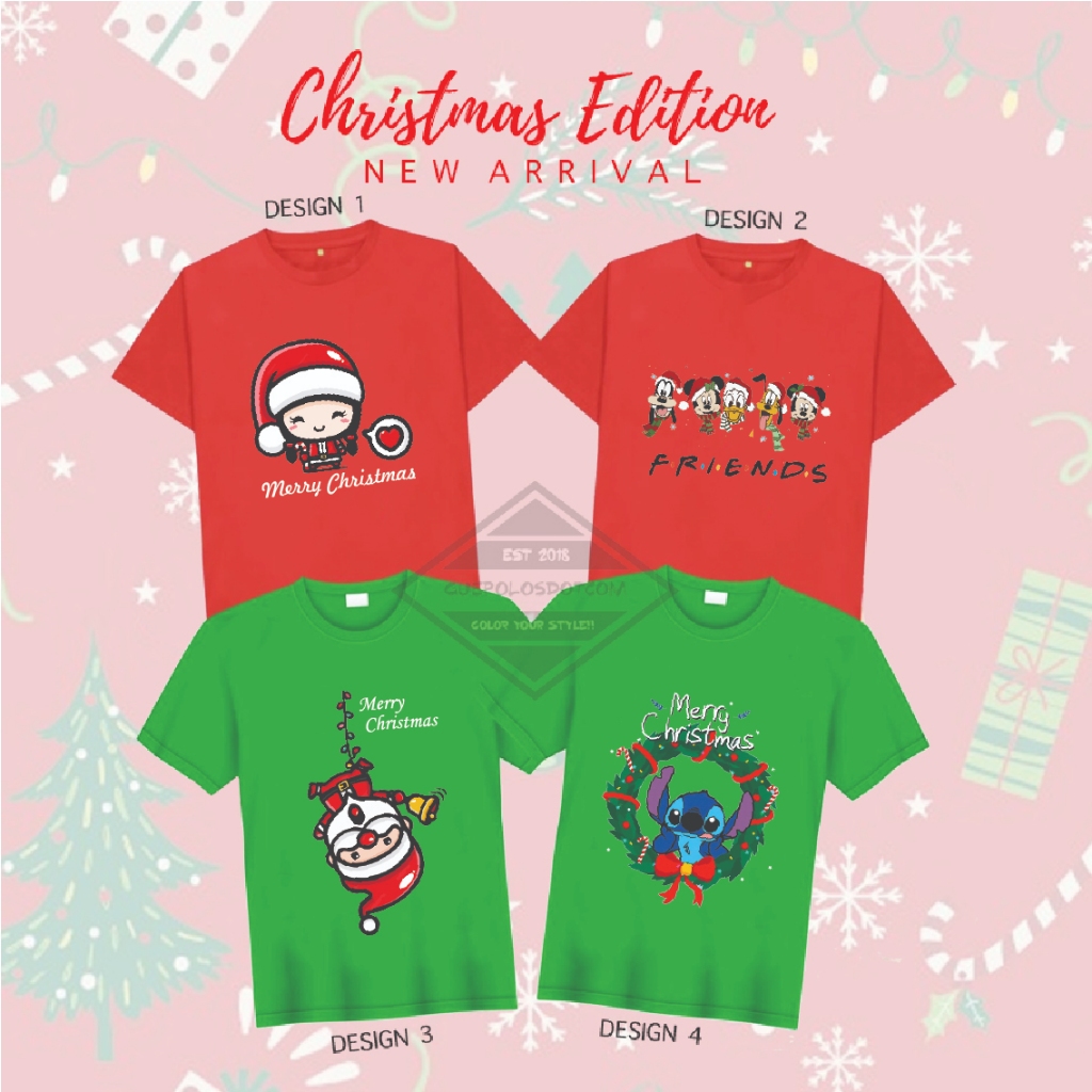 15. BANYAK GAMBAR Kaos natal Natal Disney friends - Baju natal keluarga Merry Christmas 2023 - Kaos 