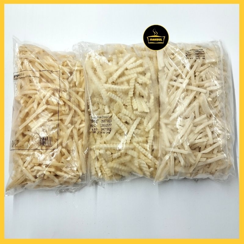 

Gogokita Shoestring, Gogofries Crinkle 2kg, Gogofries Shoestring 2kg, Kentang Beku Goreng