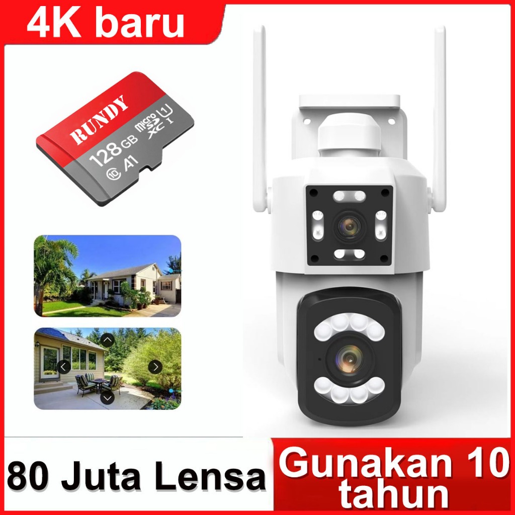 RUNDY NEW 8MP Dual Lens 10X Hybrid Zoom PTZ Wifi IP Camera Outdoor AI Human Detection Audio CCTV Security Camera