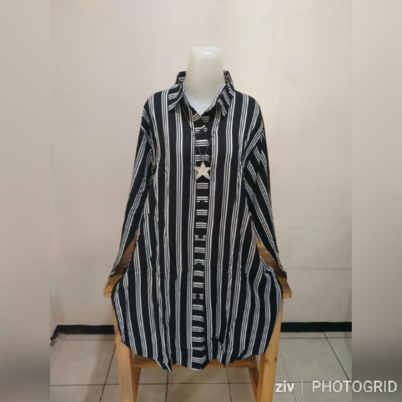 TUNIK JUMBO MOTIF SALUR KATUN RAYON T1624