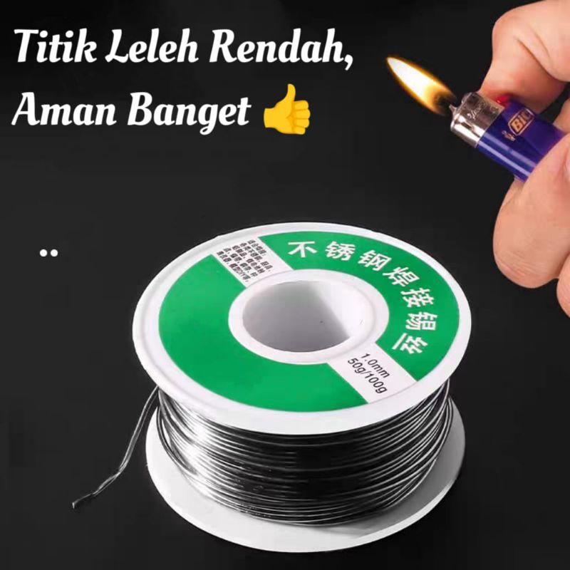 Lead Roll 0.8mm 100 gram 63/27 Wire Tinol Tenol Elektronik / Timah Solder 100g 0.8mm
