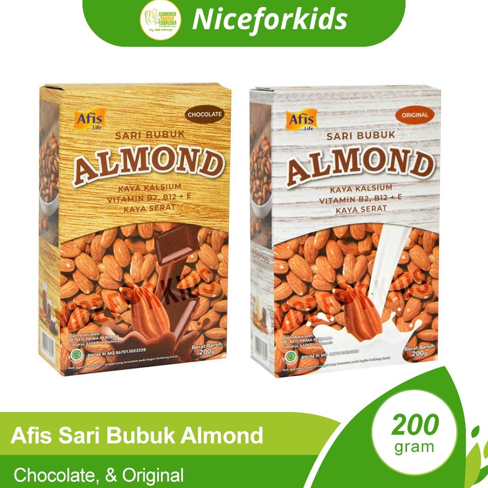 

Re4dy Afis Sari Bubuk Almond Aneka 200 Gram / Almond Drink Susu Almond untuk Semua Usia [166]