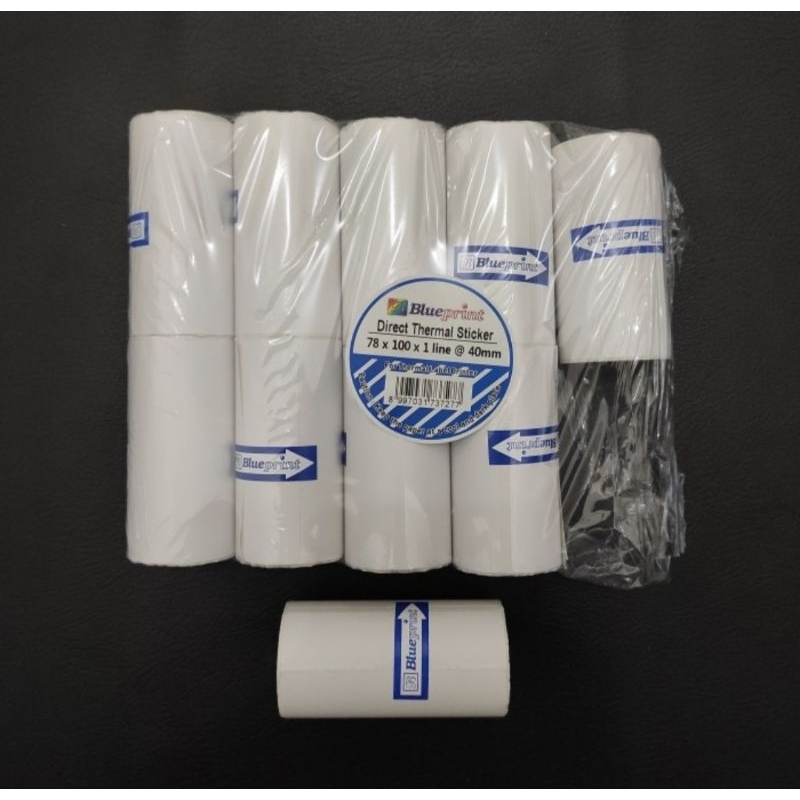 

kertas sticker stiker label thermal print resi blueprint 78 x 100 x 1 line
