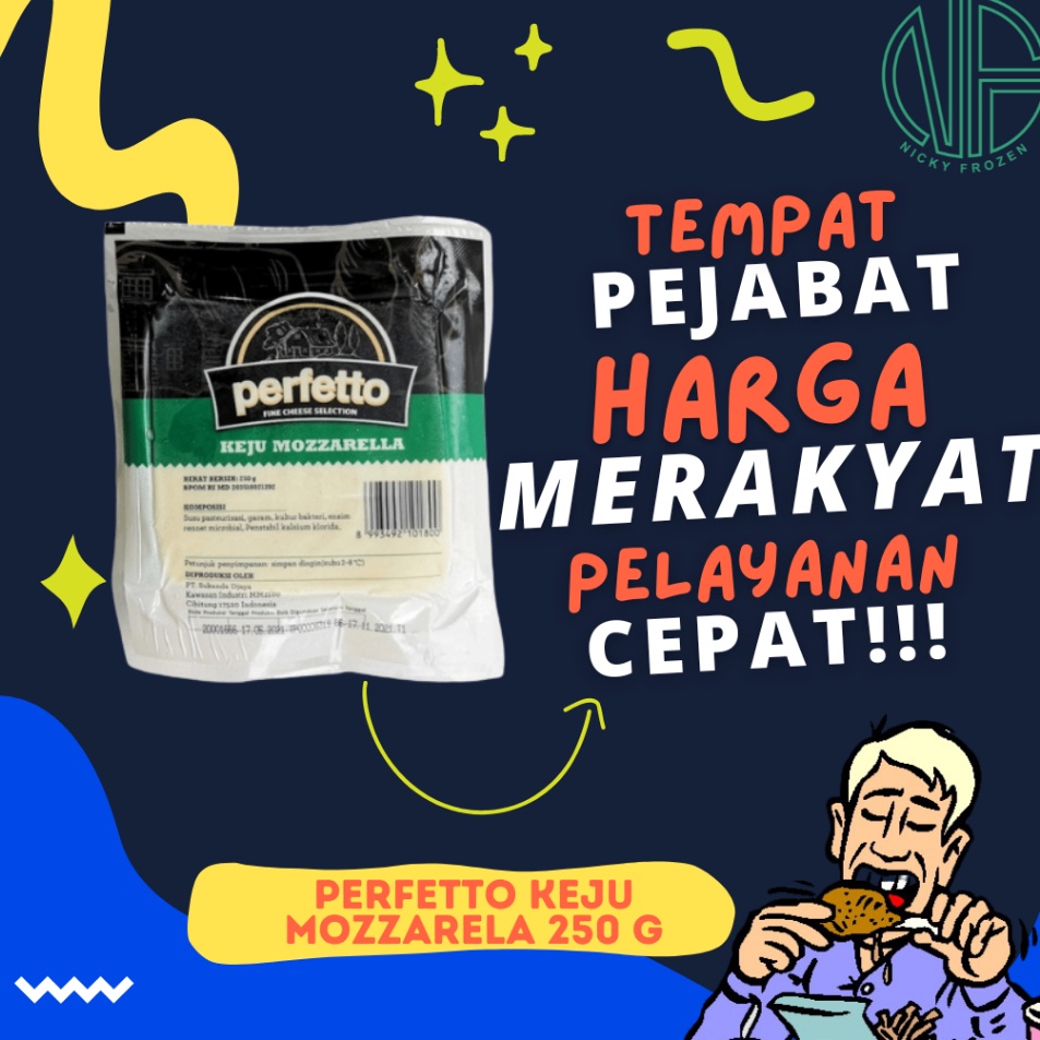 

NWZM7832 [PROMO MURAH!!!] PERFETTO KEJU MOZZARELLA 250 G !!!! TERMURAHH