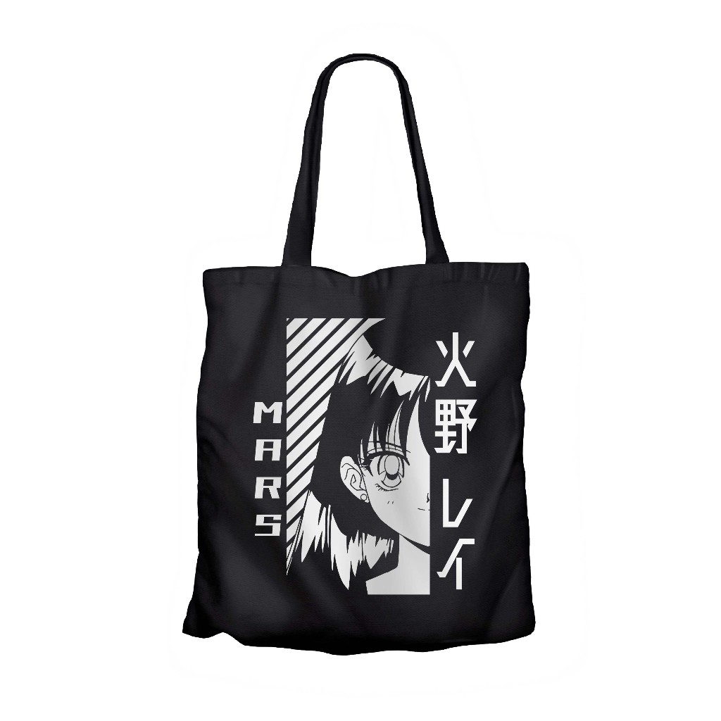 Tote bag anime SAILOR MARS HALF - SAILOR MOON material canvas